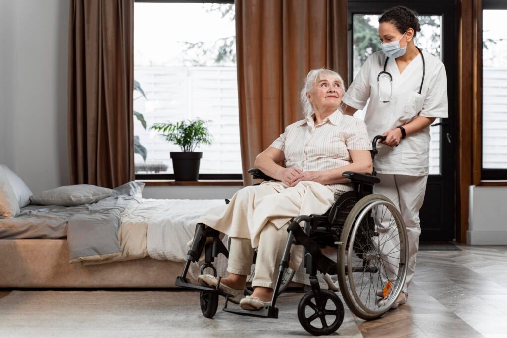 Doctor talking with her elder patient 1024x683